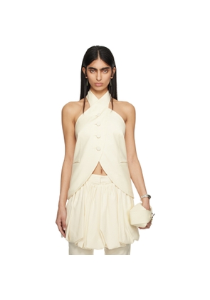 AARON ESH SSENSE Exclusive Off-White Halter Neck Camisole