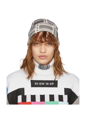 VTMNTS White Barcode Monogram Beanie