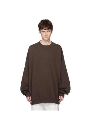 Rick Owens DRKSHDW Gray Temple Hun Crewneck Sweatshirt