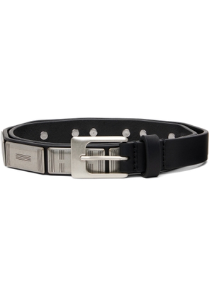 LEMAIRE Black & Silver Buffalo Studs 20 Belt