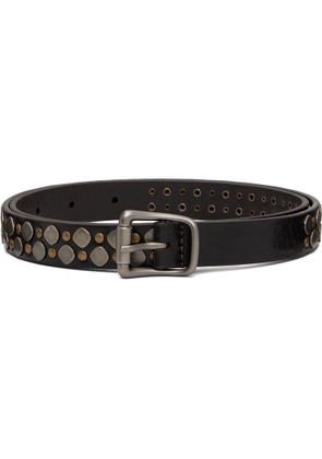LEMAIRE Brown Rio Studs 20 Belt