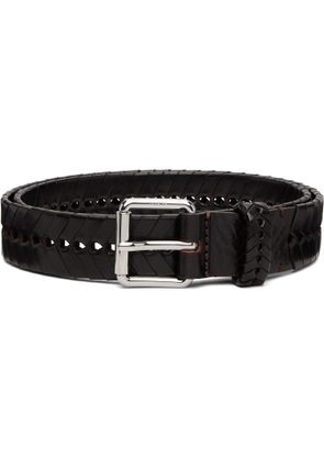 LEMAIRE Brown Braided 30 Belt