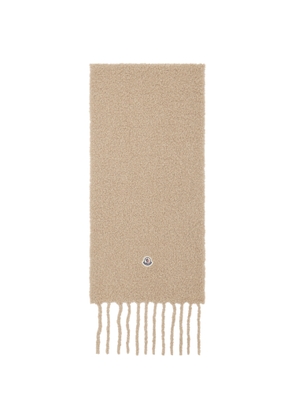 Moncler Beige Fringed Scarf