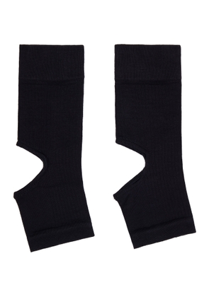 LEMAIRE Navy Cut-Out Rib Gaiter Socks