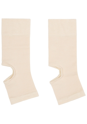 LEMAIRE Beige Cut-Out Rib Gaiter Socks