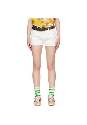 ERL White Denim Shorts