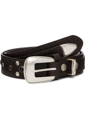 LEMAIRE Brown Western Studs 30 Belt