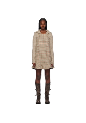 GANNI Beige Check Minidress