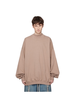 Rick Owens DRKSHDW Taupe Temple Hun Crewneck Sweatshirt
