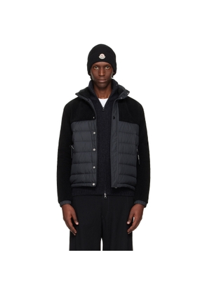 Moncler Black Mistral Teddy Short Down Jacket