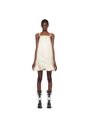 GANNI White Duchesse Minidress