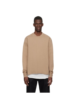 Rick Owens DRKSHDW Beige Temple Crewneck Sweatshirt