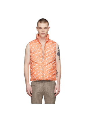 ERL Orange Polyester Down Vest