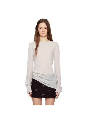 Rier Gray Wool Gauze Blouse