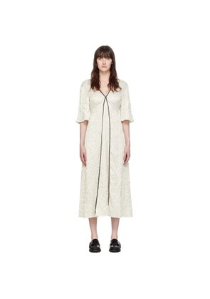 GANNI Off-White Polka Dot Maxi Dress