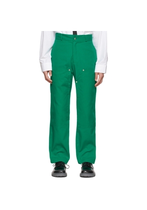 SPENCER BADU Green Wide-Leg Trousers