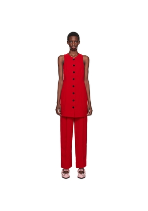 GANNI Red Button Minidress