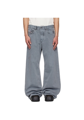 Diesel Gray Relaxed D-Rise Jeans