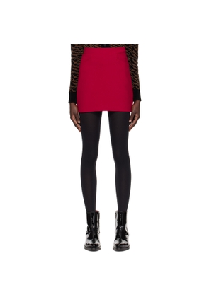 Ernest W. Baker Red Two-Pocket Miniskirt