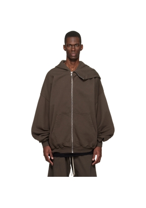 Rick Owens DRKSHDW Brown Temple Mountain Hun Hoodie