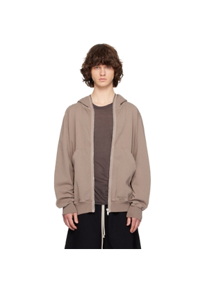 Rick Owens DRKSHDW Taupe Temple Jumbo Gimp Hoodie