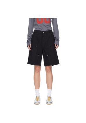 Carhartt Work In Progress Black Branford Double Knee Shorts