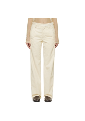 Rier Off-White Creased Trousers