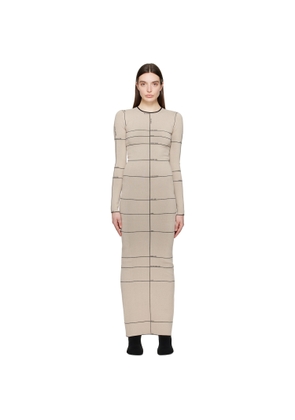 VETEMENTS Beige Checked Maxi Dress