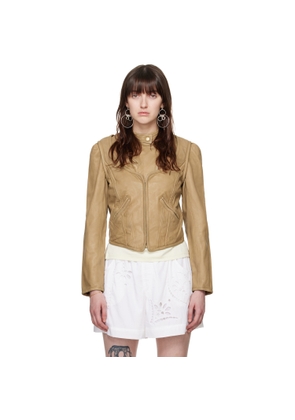 Isabel Marant Tan Alexandra Leather Jacket