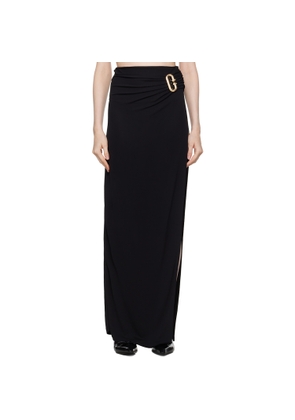 Casablanca Black Draped Maxi Skirt