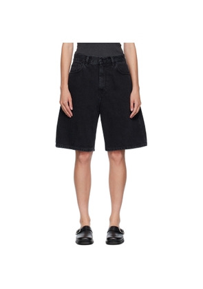 Carhartt Work In Progress Black Brandon Denim Shorts