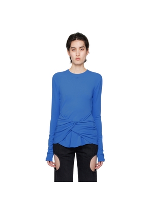 Off-White Blue Twist Long Sleeve T-Shirt