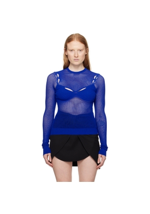 Off-White Blue Net Arrow Long Sleeve T-Shirt