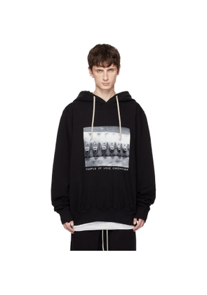 Rick Owens DRKSHDW Black Temple Oversized Hoodie