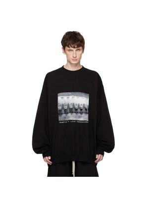 Rick Owens DRKSHDW Black Temple Hun Crewneck Sweatshirt