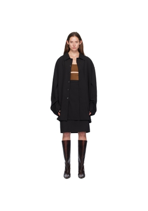 MARIE ADAM-LEENAERDT Black 'Jacket Skirt' Midi Dress
