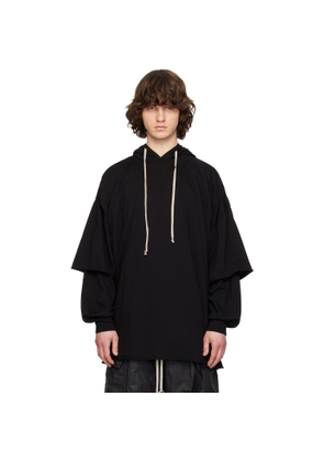 Rick Owens DRKSHDW Black Temple Tommy Hustler Hoodie