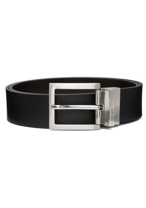 Hugo Black Buffed Leather Belt