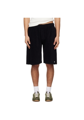 Courrèges Black Spongy Sports Shorts