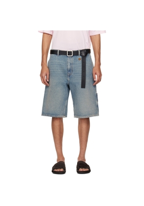 Courrèges Blue Hammer Denim Shorts