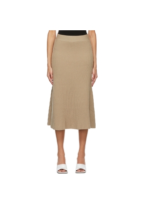 Bottega Veneta Beige Wool Rib Skirt