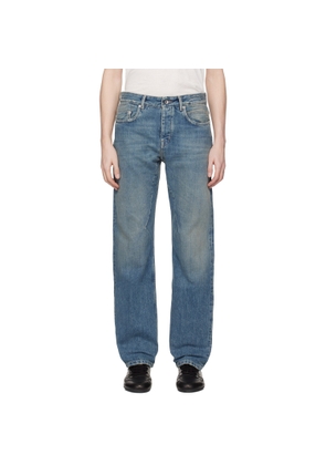 Rick Owens DRKSHDW Blue Temple Fog Cut Jeans