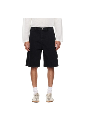 Courrèges Black Hammer Denim Shorts