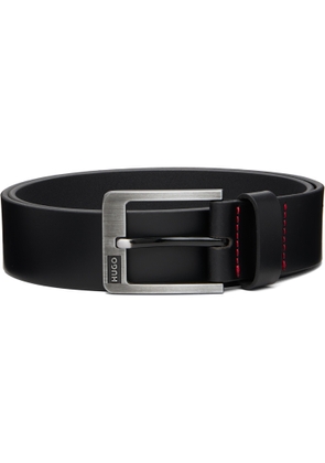 Hugo Black Buffalo Leather Belt