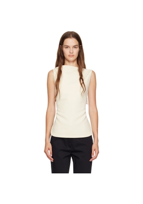 Róhe Off-White Open Back Tank Top