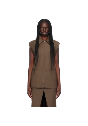 Aya Muse Brown Castor Vest