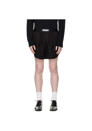 LGN Louis Gabriel Nouchi Black Jacquard Shorts