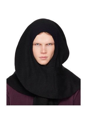 HOMME PLISSÉ ISSEY MIYAKE Black Cashmere Winter Gear Scarf