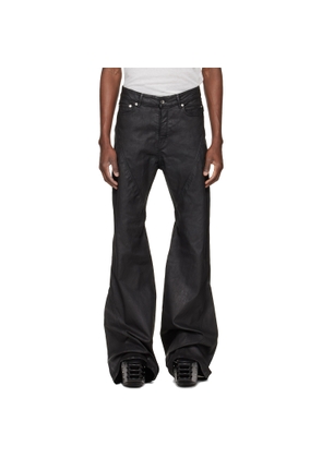 Rick Owens DRKSHDW Black Temple Bias Bootcut Jeans