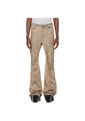 Rick Owens DRKSHDW Gray Temple Bias Bootcut Jeans